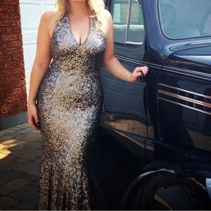 Jadore Evening V-Nevk Sequin Floor Length Dress/Bridesmaid Dress/Evening Gown